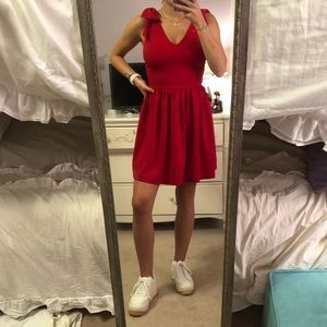 Aqua Red Bow Dress